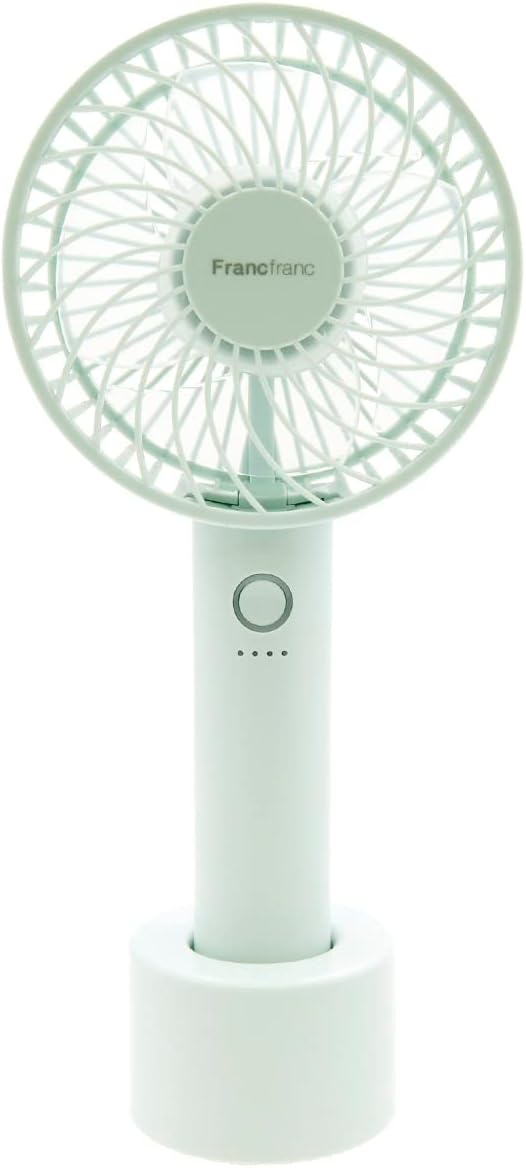 Original Francfranc Frias Handy Fan, Portable Fan, Handheld Fan, Tabletop Fan, USB Rechargeable, 5 Levels of Air Flow (Pre-order)