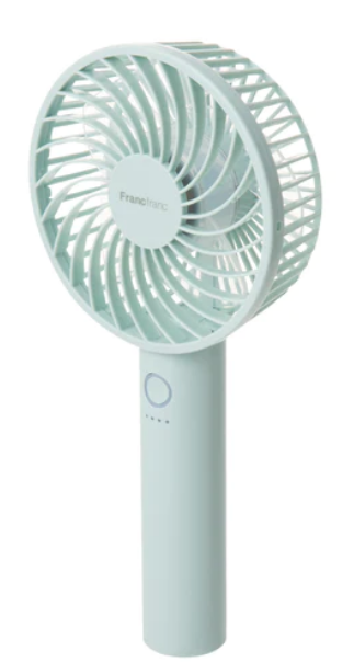 Original Francfranc Frias Handy Fan, Portable Fan, Handheld Fan, Tabletop Fan, USB Rechargeable, 5 Levels of Air Flow (Pre-order)