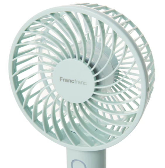 Original Francfranc Frias Handy Fan, Portable Fan, Handheld Fan, Tabletop Fan, USB Rechargeable, 5 Levels of Air Flow (Pre-order)