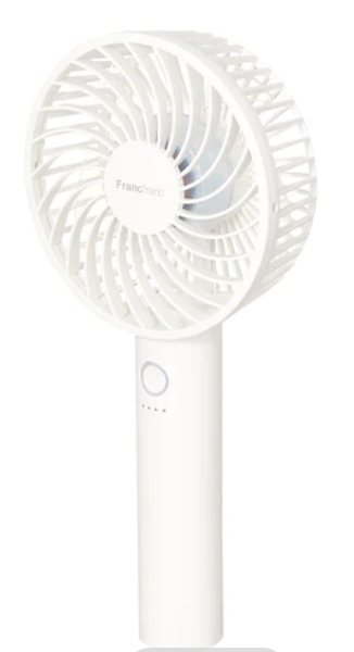 Original Francfranc Frias Handy Fan, Portable Fan, Handheld Fan, Tabletop Fan, USB Rechargeable, 5 Levels of Air Flow (Pre-order)