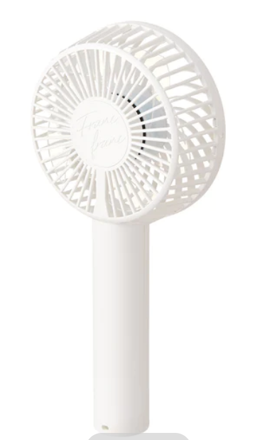 Original Francfranc Frias Handy Fan, Portable Fan, Handheld Fan, Tabletop Fan, USB Rechargeable, 5 Levels of Air Flow (Pre-order)