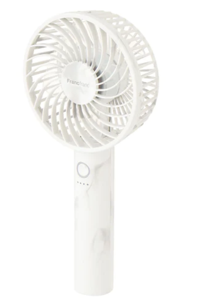 Original Francfranc Frias Handy Fan, Portable Fan, Handheld Fan, Tabletop Fan, USB Rechargeable, 5 Levels of Air Flow (Pre-order)