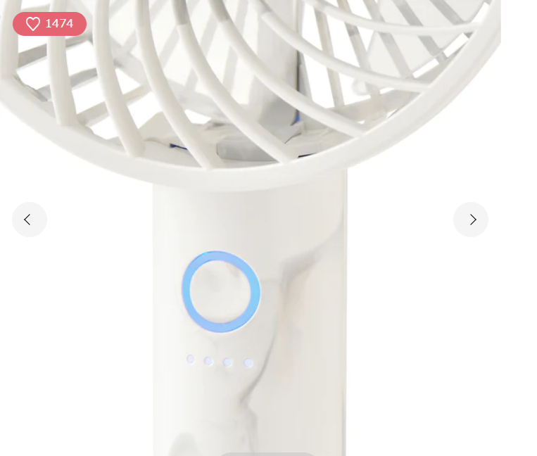 Original Francfranc Frias Handy Fan, Portable Fan, Handheld Fan, Tabletop Fan, USB Rechargeable, 5 Levels of Air Flow (Pre-order)