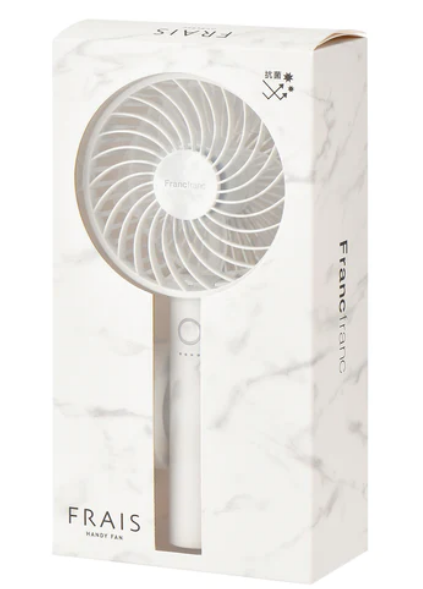 Original Francfranc Frias Handy Fan, Portable Fan, Handheld Fan, Tabletop Fan, USB Rechargeable, 5 Levels of Air Flow (Pre-order)