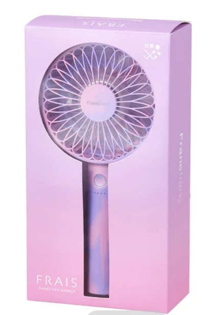 Original Francfranc Frias Handy Fan, Portable Fan, Handheld Fan, Tabletop Fan, USB Rechargeable, 5 Levels of Air Flow (Pre-order)