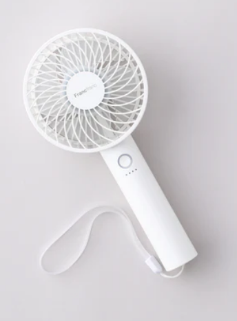 Original Francfranc Frias Handy Fan, Portable Fan, Handheld Fan, Tabletop Fan, USB Rechargeable, 5 Levels of Air Flow (Pre-order)