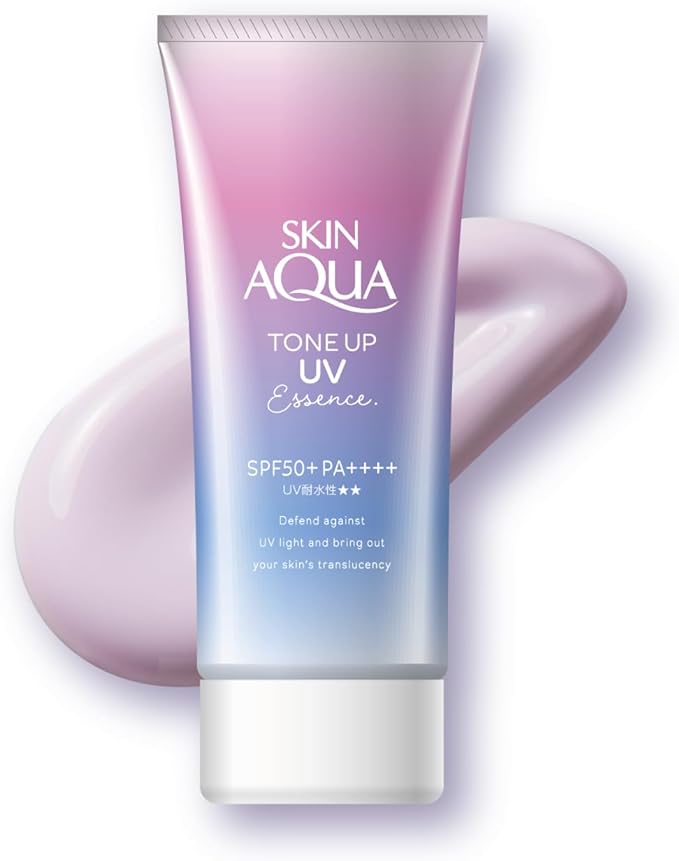 Skin Aqua Tone Up UV Essence Sunscreen, Lavender, 2.8 oz (80 g) (Enhances Transparency, Color Control, UV Sunscreen, SPF50+ PA++++, Foundation Primer)